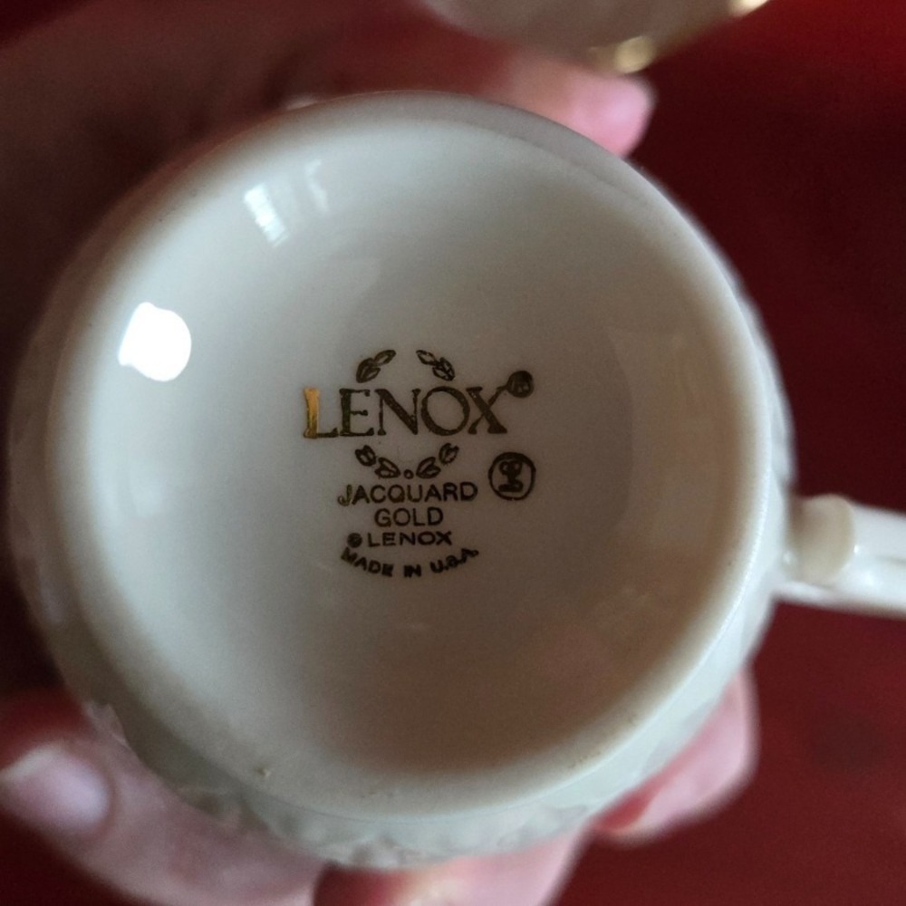 Lennox Jacquard Gold‎ Cup And Saucer - Picture 4 of 10